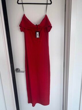 NWT Red Off-Shoulder Dress by PIECES